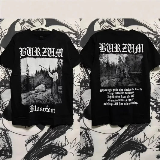 Burzum Women's Cotton Short Sleeve T-Shirt High Quality Summer Casual Crew Neck Stripe Pattern Breathable All Season Wear