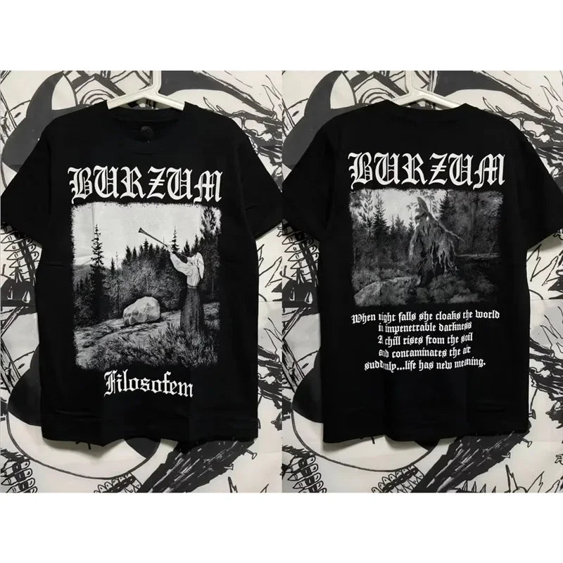 Burzum Women's Cotton Short Sleeve T-Shirt High Quality Summer Casual Crew Neck Stripe Pattern Breathable All Season Wear