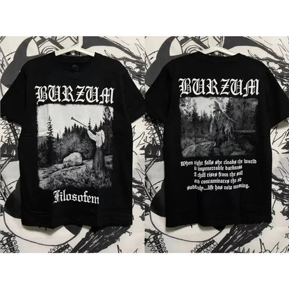 Burzum Women's Cotton Short Sleeve T-Shirt High Quality Summer Casual Crew Neck Stripe Pattern Breathable All Season Wear