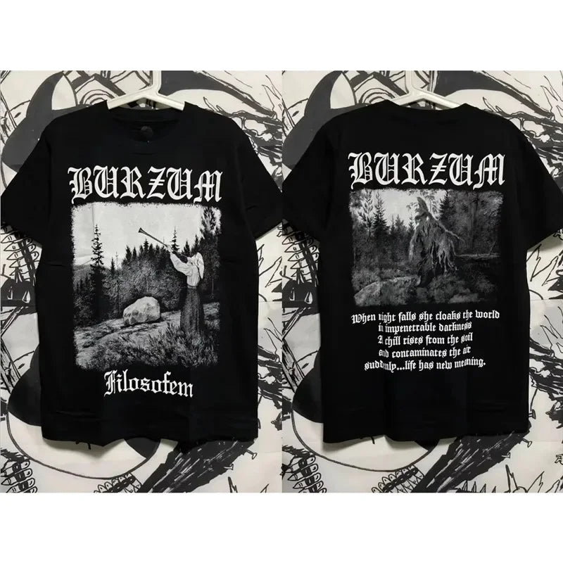 Burzum Women's Cotton Short Sleeve T-Shirt High Quality Summer Casual Crew Neck Stripe Pattern Breathable All Season Wear